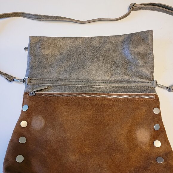 Hammit VIP Texas Suede Fold Over Crossbody Clutch Bag - Picture 5 of 13